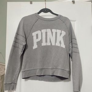 PINK cropped sweatshirt
